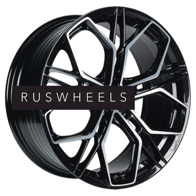 Диски INCH 8,5x19/5x114,3 ET30 D67,1 FA8534 Gloss Black Machined Face (ZJH)