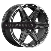 Диски КИК 8x18/6x114,3 ET42 D66,1 Дистрикт (КС1159) черный бриллиант