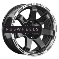 Диски LS 7,5x17/6x139,7 ET25 D106,1 1289 BKL (конус, Колпак+лого)